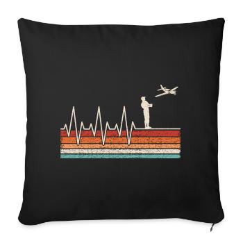 Modèle Fug Heartbeat - Housse de coussin décorative 45 x 45 cm - noir - Devant