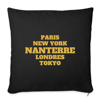 Nanterre Style - Unique streets, unique style. - Housse de coussin décorative 45 x 45 cm - noir - Devant