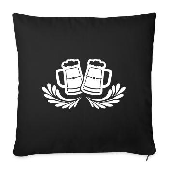 Chope de bière Icône de bière - Housse de coussin décorative 45 x 45 cm - noir - Devant