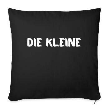 Die Kleine Tochter - Sofakissenbezug 45 x 45 cm - Schwarz - Vorne