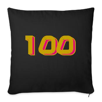 100. 100 JAHRE. 100-JÄHRIGES JUBILÄUM. 100. GEBURTSTAG - Sofakissenbezug 45 x 45 cm - Schwarz - Vorne