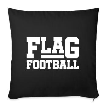 Flag Football Players Players - Sofa pillowcase 17,3'' x 17,3'' (45 x 45 cm) - black - Front