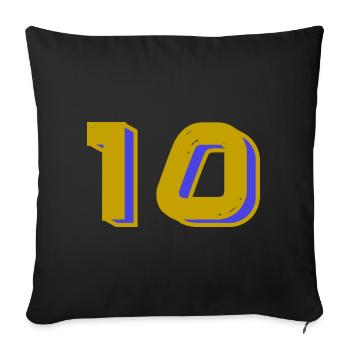 10. 10 YEARS. 10th ANNIVERSARY. 10 YEAR ANNIVERSARY. - Sofa pillowcase 17,3'' x 17,3'' (45 x 45 cm) - black - Front