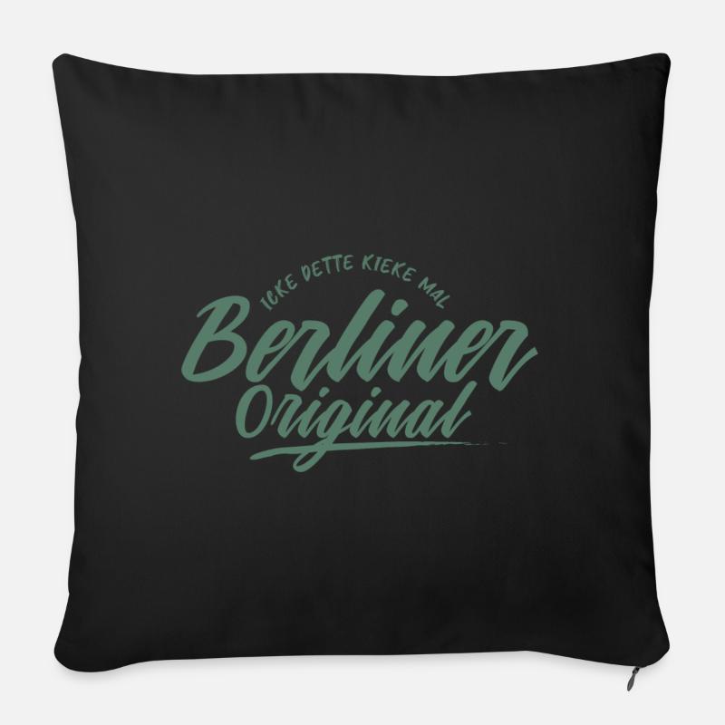 Berlin Original Schriftzug - Sofakissenbezug 45 x 45 cm - Schwarz