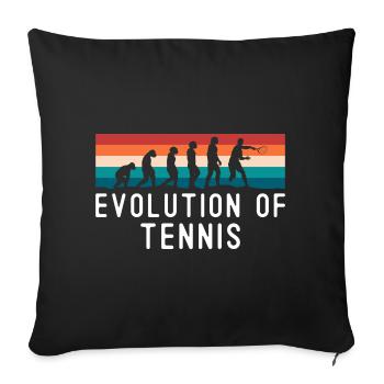 Tennis Player Tennis Elbow Serve - Sofa pillowcase 17,3'' x 17,3'' (45 x 45 cm) - black - Front