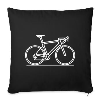 Minimalist Line Art Bicycle Design - Sofa pillowcase 17,3'' x 17,3'' (45 x 45 cm) - black - Front
