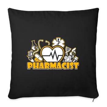 Proud To Be Pharmacist - Sofa pillowcase 17,3'' x 17,3'' (45 x 45 cm) - black - Front