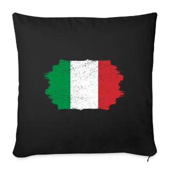 Italian Flag Brush Stroke - Sofa pillowcase 17,3'' x 17,3'' (45 x 45 cm) - black - Front
