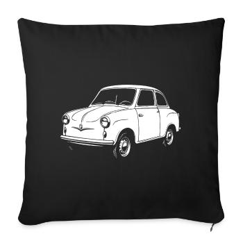 Ballon culte sur roues - Housse de coussin décorative 45 x 45 cm - noir - Devant