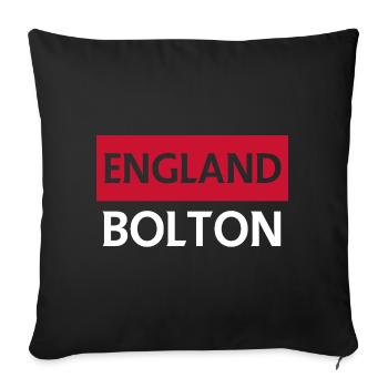 England Bolton Cityscape Illustration - Sofa pillowcase 17,3'' x 17,3'' (45 x 45 cm) - black - Front