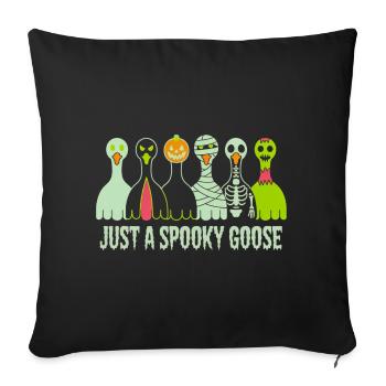 Just A Spooky Goose Halloween Vibes - Sofa pillowcase 17,3'' x 17,3'' (45 x 45 cm) - black - Front