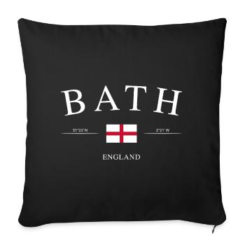 Bath, Angleterre – Souvenirs et cadeaux de vacances - Housse de coussin décorative 45 x 45 cm - noir - Devant