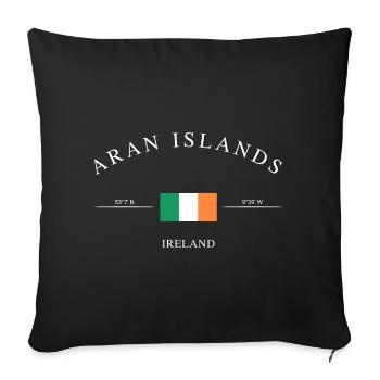 Aran Islands Ireland – Holiday Souvenir &amp; Gift - Sofa pillowcase 17,3'' x 17,3'' (45 x 45 cm) - black - Front