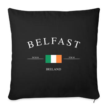 Belfast Northern Ireland – Holiday Souvenir & Gift - Sofa pillowcase 17,3'' x 17,3'' (45 x 45 cm) - black - Front