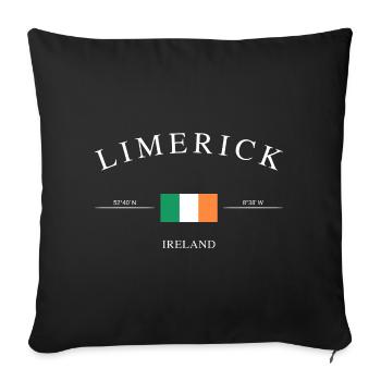 Limerick Ireland – Holiday Souvenir & Gift - Sofa pillowcase 17,3'' x 17,3'' (45 x 45 cm) - black - Front