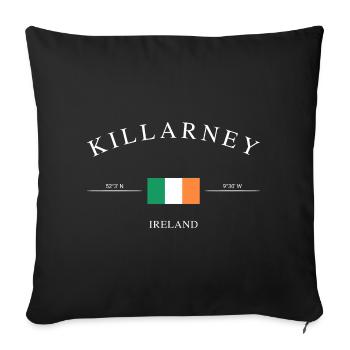 Killarney, Irlande – Souvenir et cadeau de Noël - Housse de coussin décorative 45 x 45 cm - noir - Devant