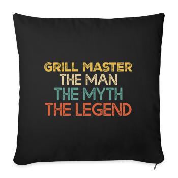 Citation de Grill Master Legend - Housse de coussin décorative 45 x 45 cm - noir - Devant