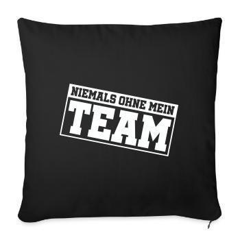 niemals_ohne_mein_team_- - Housse de coussin décorative 45 x 45 cm - noir - Devant