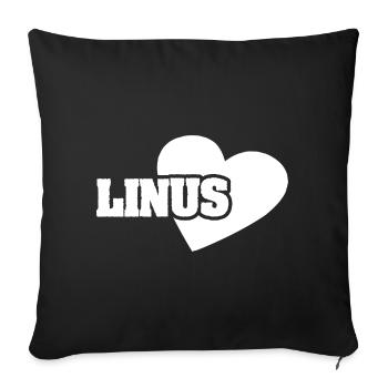 Linus as Gold - Sofa pillowcase 17,3'' x 17,3'' (45 x 45 cm) - black - Front