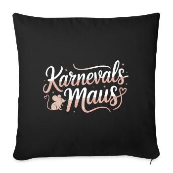 Carnival Mouse Cologne Carnival Mouse - Sofa pillowcase 17,3'' x 17,3'' (45 x 45 cm) - black - Front