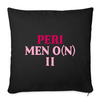 WOMEN PERIMENOPAUSE - Sofa pillowcase 17,3'' x 17,3'' (45 x 45 cm) - black - Front