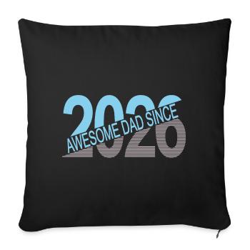 Awesome_dad_since_2026 - Housse de coussin décorative 45 x 45 cm - noir - Devant