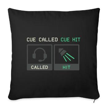 Theatre Technology Crew Stage Technician Sound - Sofa pillowcase 17,3'' x 17,3'' (45 x 45 cm) - black - Front