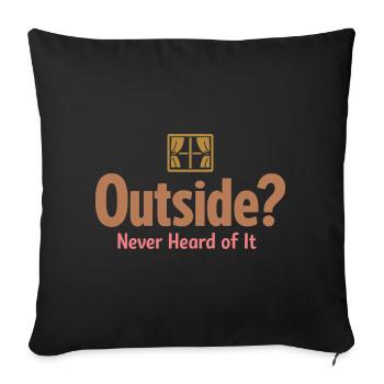 Anime-hausmensch Cuddly Weeb - Housse de coussin décorative 45 x 45 cm - noir - Devant