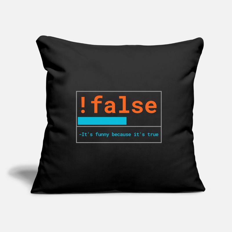 Logica du programmeur : C’est drôle parce que c’est vrai Housse de coussin décorative 45 x 45 cm