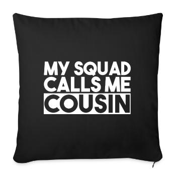 Cousin Crew Family Reunion Matching Design - Sofa pillowcase 17,3'' x 17,3'' (45 x 45 cm) - black - Front
