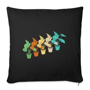 Plant Lovers Funny Garden Humor - Sofa pillowcase 17,3'' x 17,3'' (45 x 45 cm) - black - Front