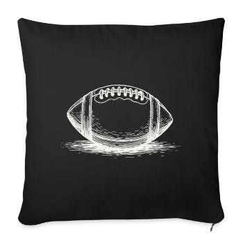 Vintage American Football Ball Sportsman - Sofa pillowcase 17,3'' x 17,3'' (45 x 45 cm) - black - Front