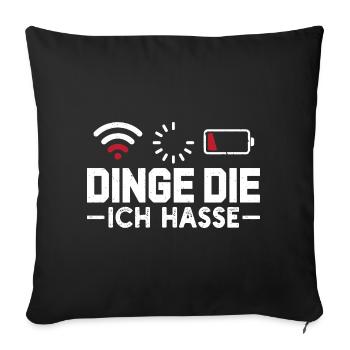 Nerd Computer THINGS I HATE FUNNY - Sofa pillowcase 17,3'' x 17,3'' (45 x 45 cm) - black - Front