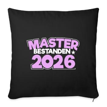 Master 2026 Graduation Graduation - Sofa pillowcase 17,3'' x 17,3'' (45 x 45 cm) - black - Front