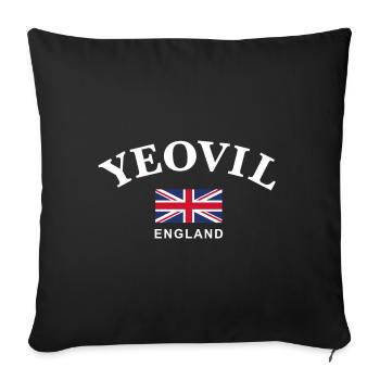 Yeovil, Angleterre - Housse de coussin décorative 45 x 45 cm - noir - Devant