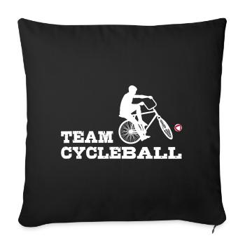 Team Cycleball, Cycling Ball, Cycling Ballers, Indoor Cycling - Sofa pillowcase 17,3'' x 17,3'' (45 x 45 cm) - black - Front