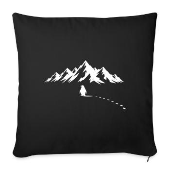 Pinguin Eisberg - Sofakissenbezug 45 x 45 cm - Schwarz - Vorne