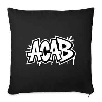 ACAB - T-shirt Anti-Cops - Housse de coussin décorative 45 x 45 cm - noir - Devant