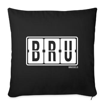 Brüssel BRU, City Souvenir Polo, T-Shirt, Tasche - Sofakissenbezug 45 x 45 cm - Schwarz - Vorne