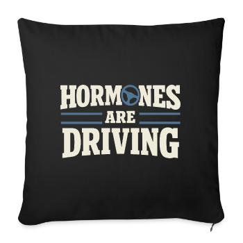 Périménopause Humour Périménopause - Housse de coussin décorative 45 x 45 cm - noir - Devant