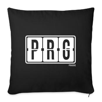 Prag PRG, City Souvenir T-shirt, Tasse, Mütze, Cap - Sofakissenbezug 45 x 45 cm - Schwarz - Vorne