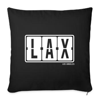 Los Angeles LAX, T-shirt souvenir de la ville, casquette, sac - Housse de coussin décorative 45 x 45 cm - noir - Devant
