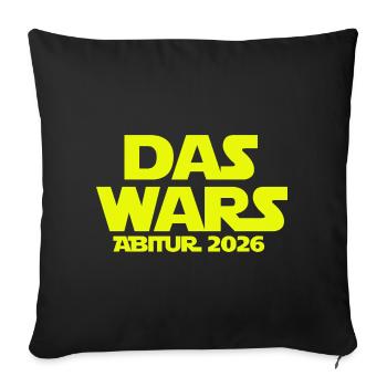 das_wars_abi_2026_abitur_geschenk_shirt_gymnasi - Sofa pillowcase 17,3'' x 17,3'' (45 x 45 cm) - black - Front
