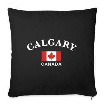 Calgary, Canada - Sofa pillowcase 17,3'' x 17,3'' (45 x 45 cm) - black - Front