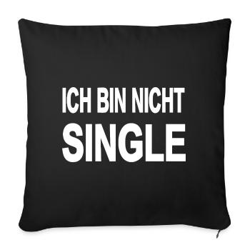 Single - Sofakissenbezug 45 x 45 cm - Schwarz - Vorne