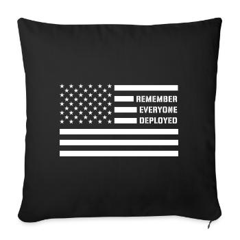 Denken Sie daran, dass alle RED Friday Troops eingesetzt haben - Sofakissenbezug 45 x 45 cm - Schwarz - Vorne