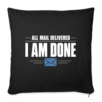 Retired Postman Retired Postman - Sofa pillowcase 17,3'' x 17,3'' (45 x 45 cm) - black - Front