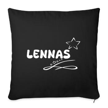 Stars of Lenna - Sofa pillowcase 17,3'' x 17,3'' (45 x 45 cm) - black - Front