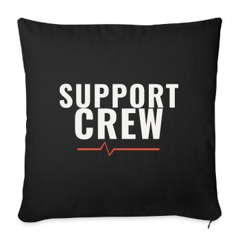 Support Crew Marathon Run Team Motivation Sports - Sofa pillowcase 17,3'' x 17,3'' (45 x 45 cm) - black - Front