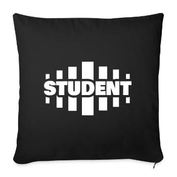 Étudiant - Housse de coussin décorative 45 x 45 cm - noir - Devant